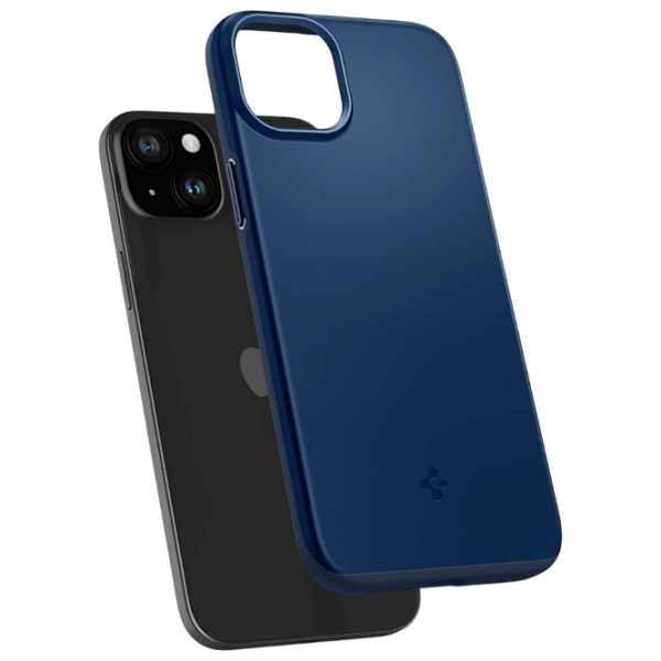 Husă pentru smartphone Apple iPhone 15 (Thin Fit) Matte Blue Spigen, TPU, Back photo 4