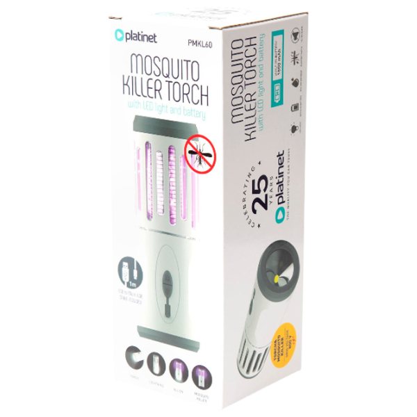 Lampă anti insecte Platinet PMKL60 Grey  photo 3