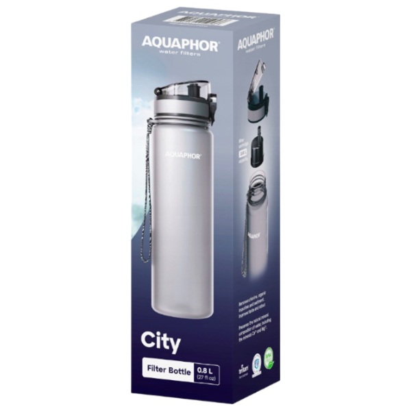 Sticlă pentru apă Aquaphor City Grey 0.8l photo 4