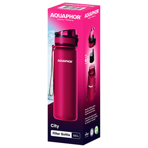 Sticlă pentru apă Aquaphor City Ruby 0.5l photo 5