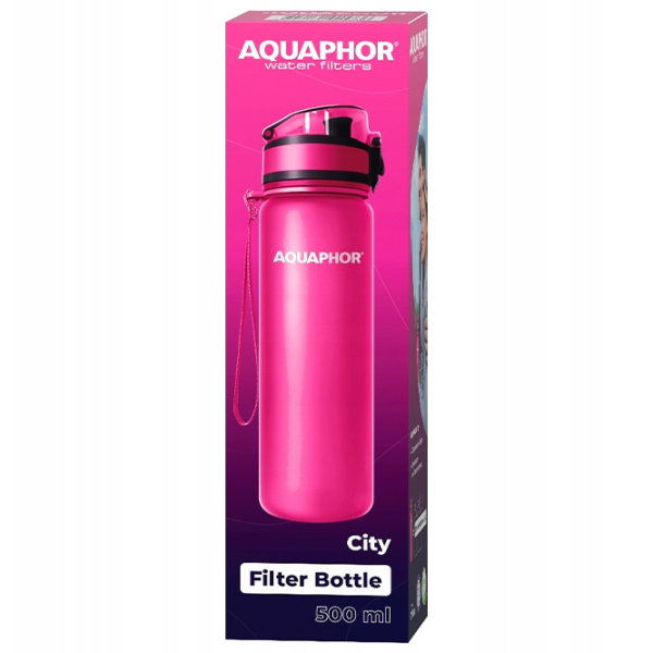 Sticlă pentru apă Aquaphor City Pink 0.5l photo 5