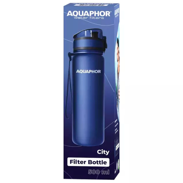 Sticlă pentru apă Aquaphor City Navy 0.5l photo 5