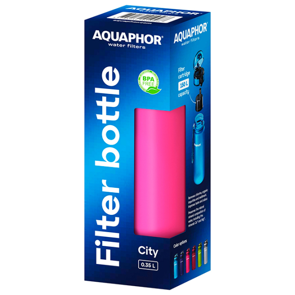 Sticlă pentru apă Aquaphor City Pink 0.35l photo 4