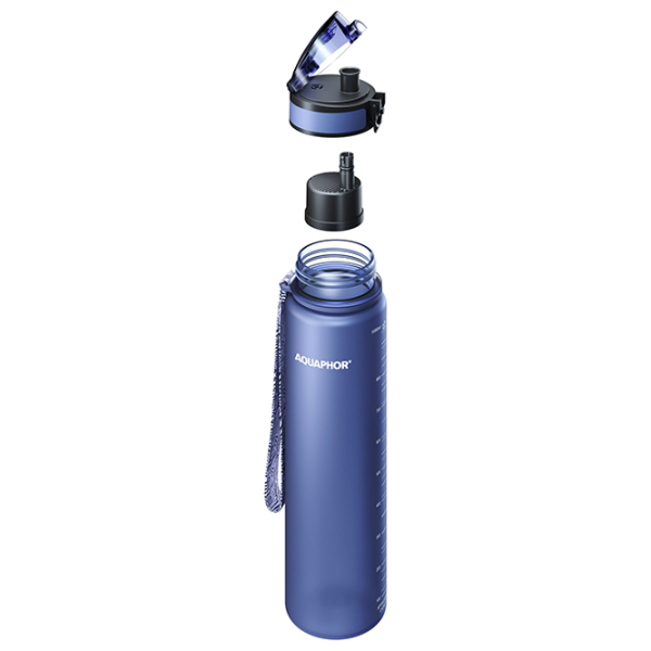 Sticlă pentru apă Aquaphor City Dark Blue 1l photo 2