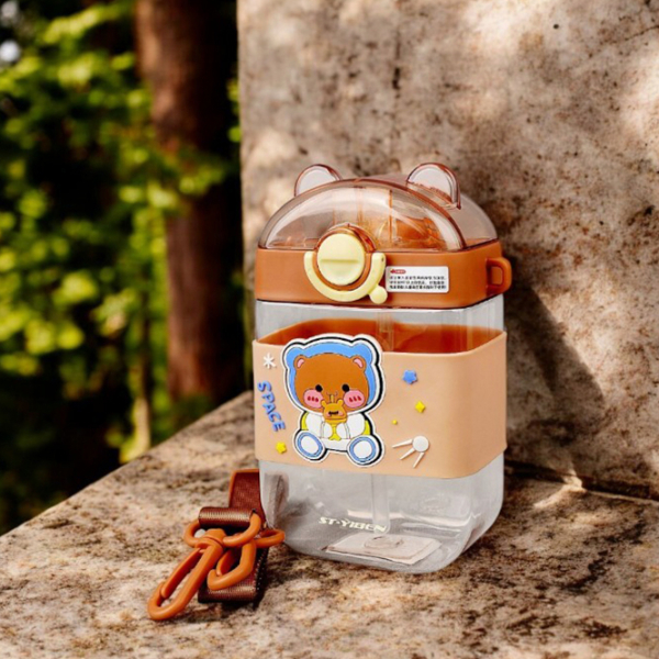 Sticlă pentru apă Kids Nico Space Beer Brown 0.47l photo 3
