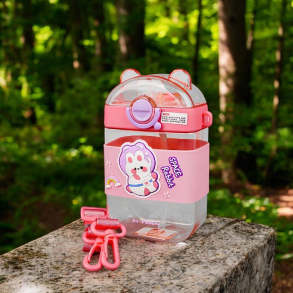 Бутылка для воды Kids Nico Space Rabbit Розовый 0.47л photo 3