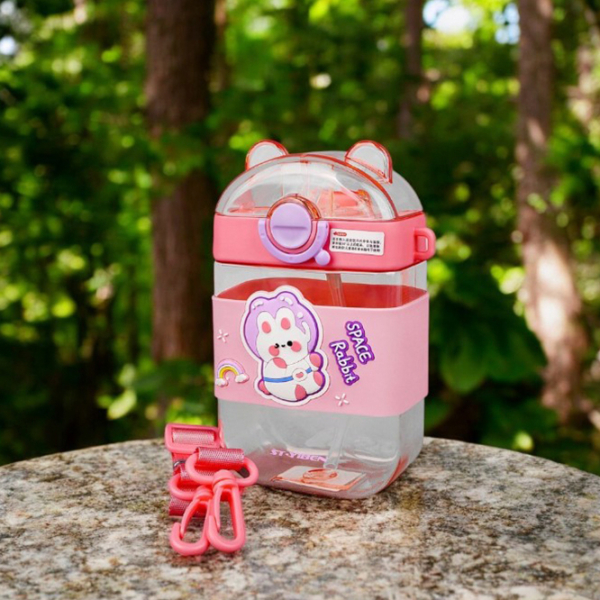 Бутылка для воды Kids Nico Space Rabbit Розовый 0.47л photo 4