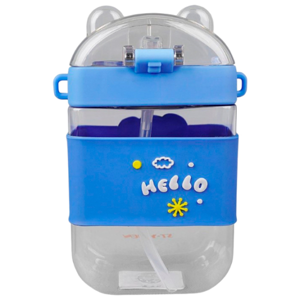 Sticlă pentru apă Kids Nico Hello Panda Blue 0.47l photo 2