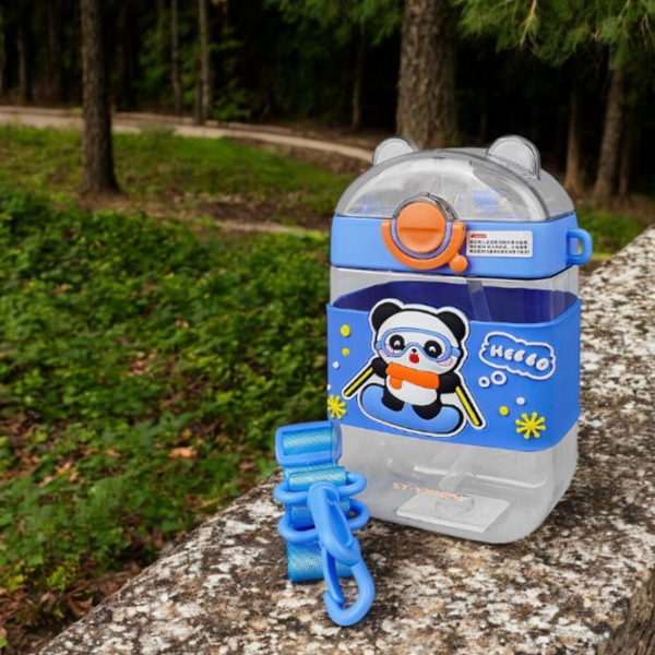 Sticlă pentru apă Kids Nico Hello Panda Blue 0.47l photo 3