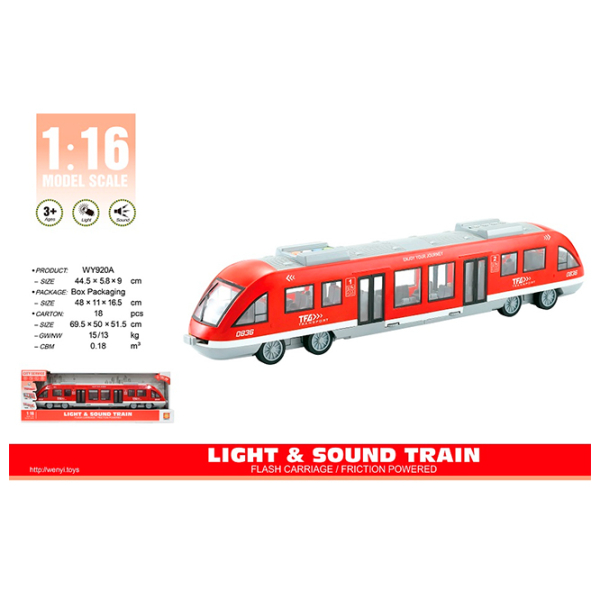 Поезд Wenyi Light & Sound Train WY920A
Серый
Красный  photo 2