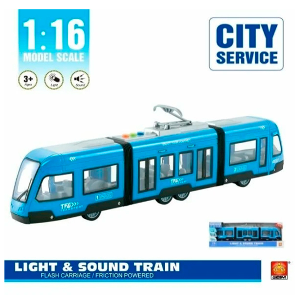 Трамвай Wenyi Ligh & Sound Train WY930B
Серый
Синий  photo 3