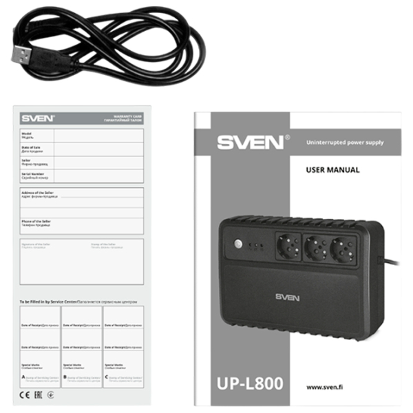 UPS Sven UP-L800 (400 / 800VA) Black  photo 4