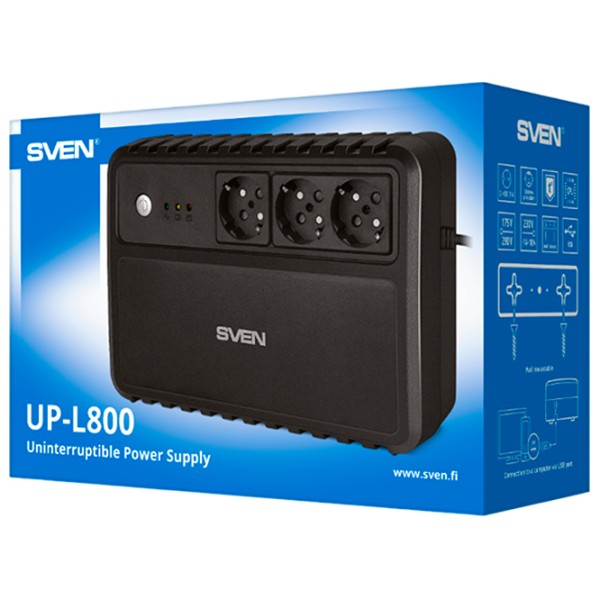 UPS Sven UP-L800 (400 / 800VA) Black  photo 6