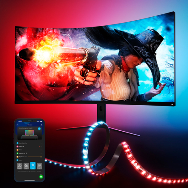 Bandă Led Govee Gaming Light Strip G1 Black  photo 9