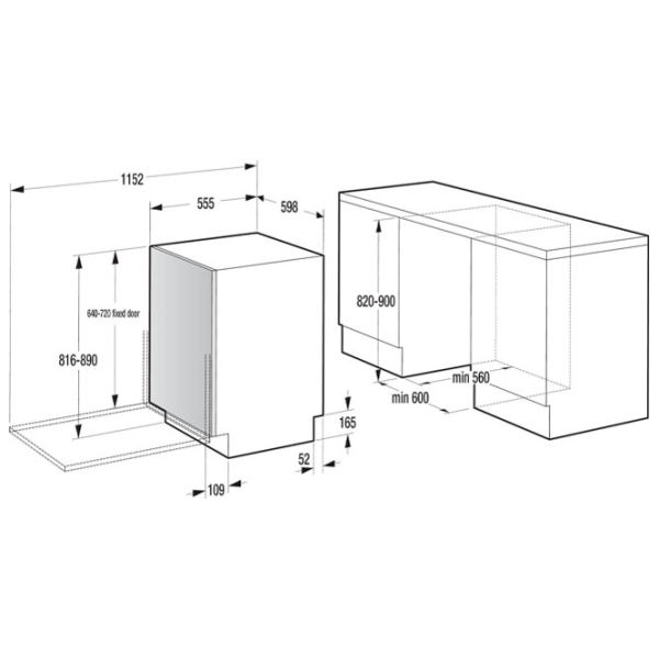 Mașină de spălat vase Gorenje GVB67364 Black 16 seturi, B photo 4