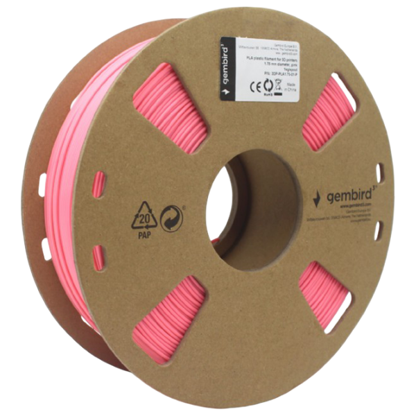 Филамент Gembird 3DP-PLA1.75-01-P Розовый  photo 2