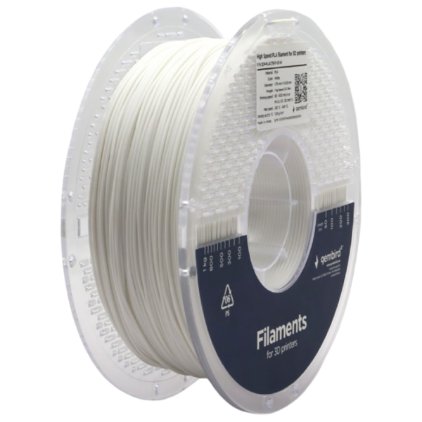 Филамент Gembird 3DP-PLA1.75HY-01-W Белый  photo 1