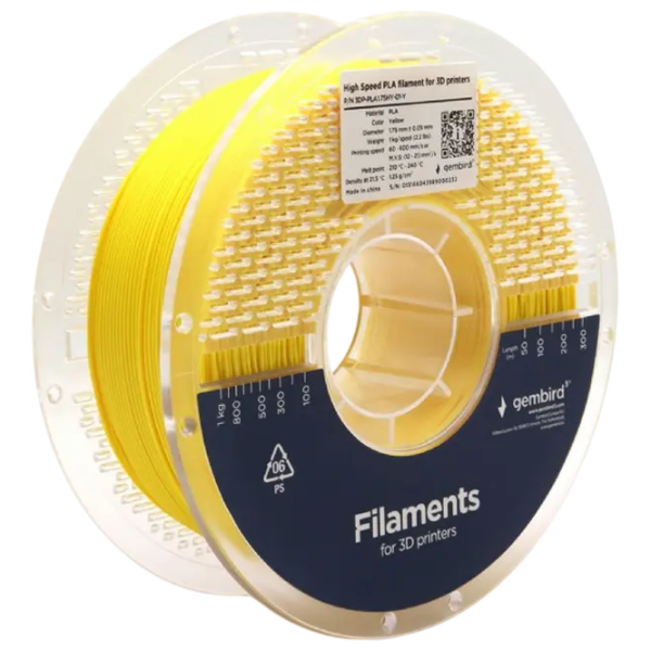 Филамент Gembird 3DP-PLA1.75HY-01-Y Желтый  photo 2