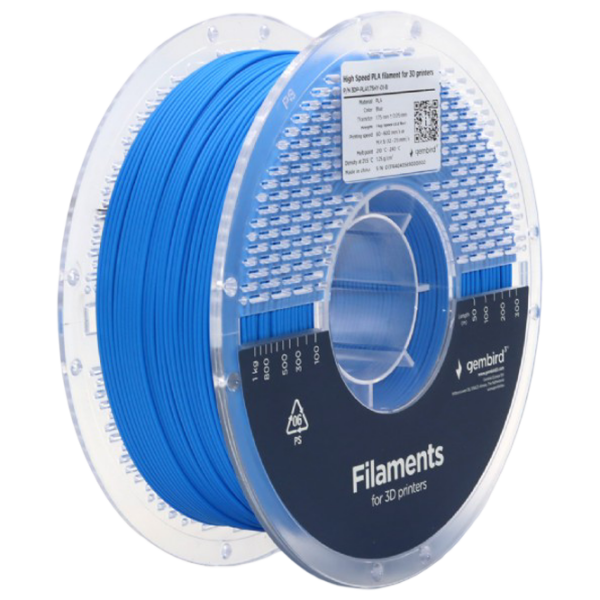 Филамент Gembird 3DP-PLA1.75HY-01-B Синий  photo 1