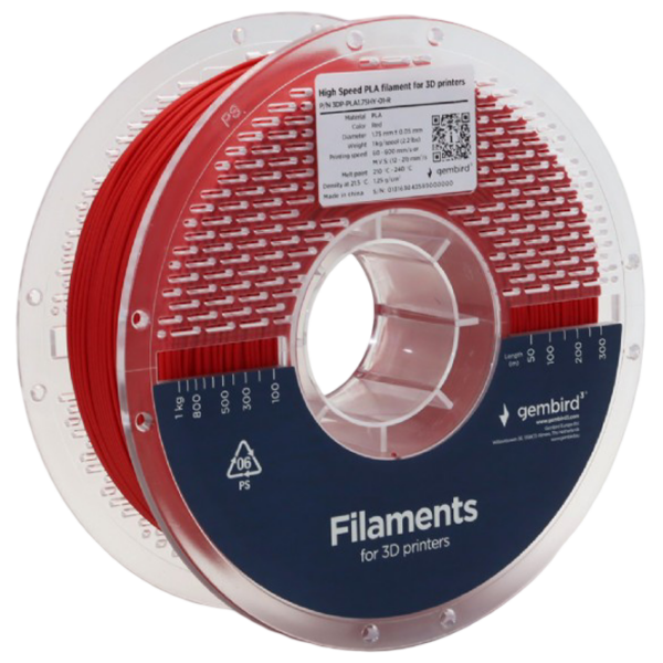 Филамент Gembird 3DP-PLA1.75HY-01-R Красный  photo 4