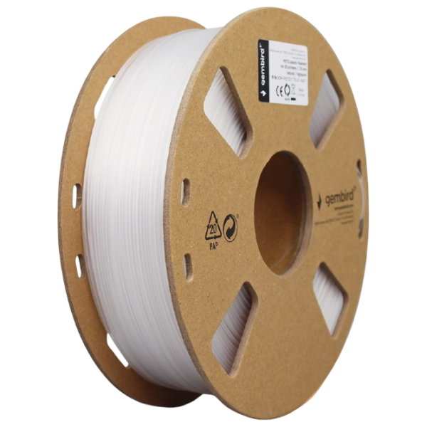 Филамент Gembird 3DP-PETG1.75-01-W Белый  photo 1