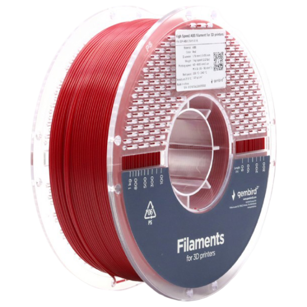 Филамент Gembird 3DP-ABS1.75HY-01-R Красный  photo 1