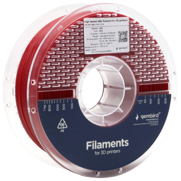 Филамент Gembird 3DP-ABS1.75HY-01-R Красный  photo 2