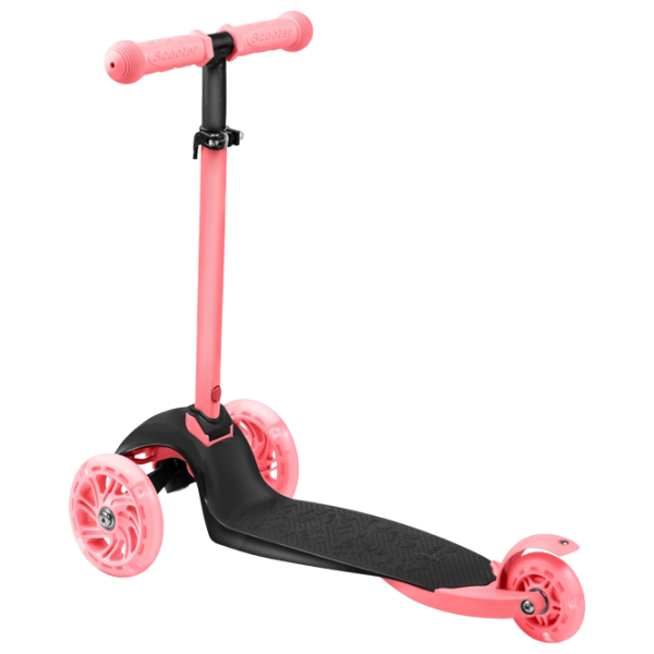 Trotinetă pentru copii cu trei roți Ricokids Loco (5642263) Pink 3 ani, 25 kg, Din silicon photo 3