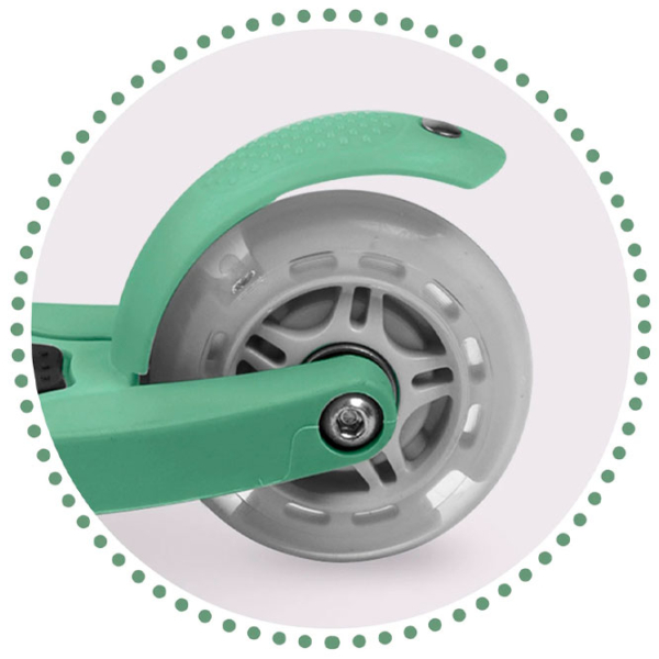 Trotinetă pentru copii cu trei roți Ricokids Loco (5642275) Green 3 ani, 25 kg, Din silicon photo 6