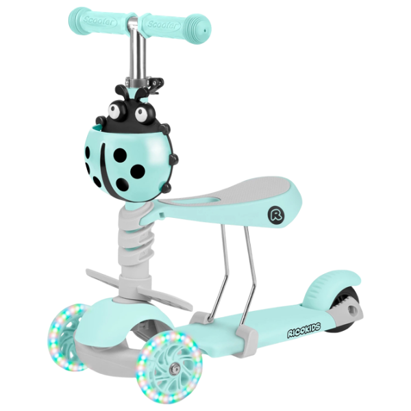 Trotinetă pentru copii cu trei roți Ricokids Buggy (5642234) Mint 3 ani, 30 kg, Din silicon photo 1