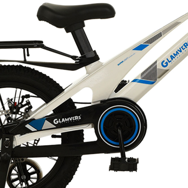 Велосипед Glamvers Cross Spoke 16" 16" Белый Синий Магниевый сплав / Детский photo 3