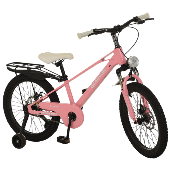 Bicicletă Glamvers Cross Spoke 20" 20" Pink White Aliaj de magneziu / Pentru copii photo 2