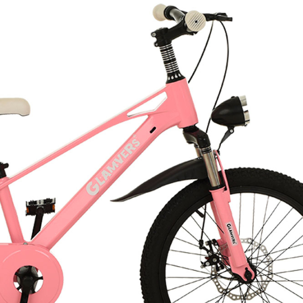 Bicicletă Glamvers Cross Spoke 20" 20" Pink White Aliaj de magneziu / Pentru copii photo 4