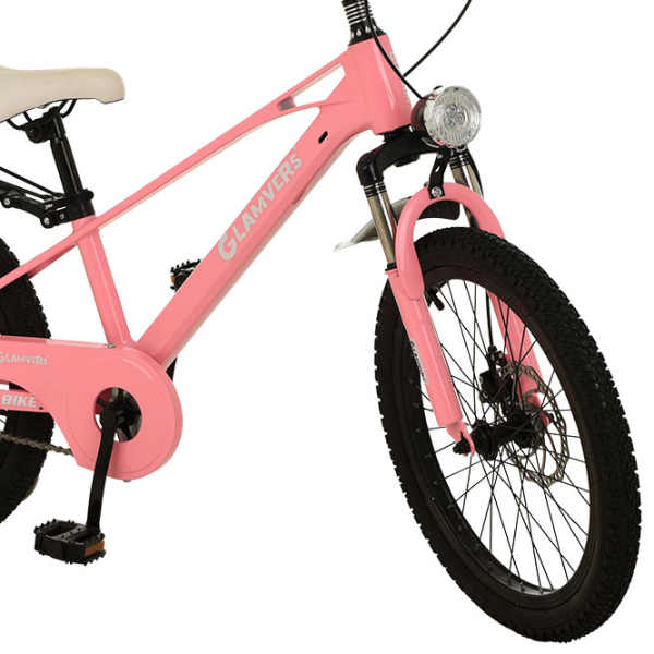 Bicicletă Glamvers Cross Spoke 20" 20" Pink White Aliaj de magneziu / Pentru copii photo 5