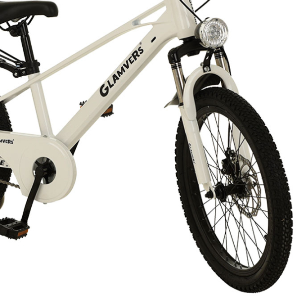 Bicicletă Glamvers Cross Spoke 20" 20" White Black Aliaj de magneziu / Pentru copii photo 3