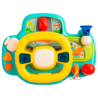 Jucărie interactivă Toyz Driver's Steering Wheel 9014 7955 Teal Pentru copii, 18+ luni