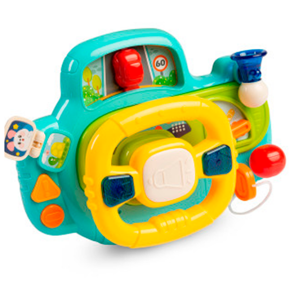Jucărie interactivă Toyz Driver's Steering Wheel 9014 7955 Teal Pentru copii, 18+ luni photo 2