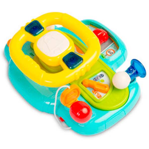 Jucărie interactivă Toyz Driver's Steering Wheel 9014 7955 Teal Pentru copii, 18+ luni photo 4