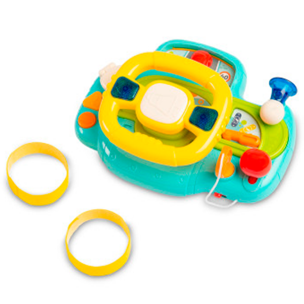 Jucărie interactivă Toyz Driver's Steering Wheel 9014 7955 Teal Pentru copii, 18+ luni photo 5