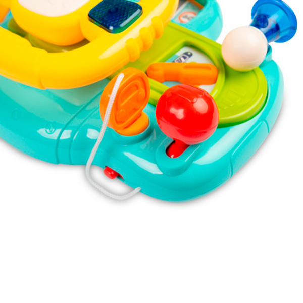 Jucărie interactivă Toyz Driver's Steering Wheel 9014 7955 Teal Pentru copii, 18+ luni photo 6