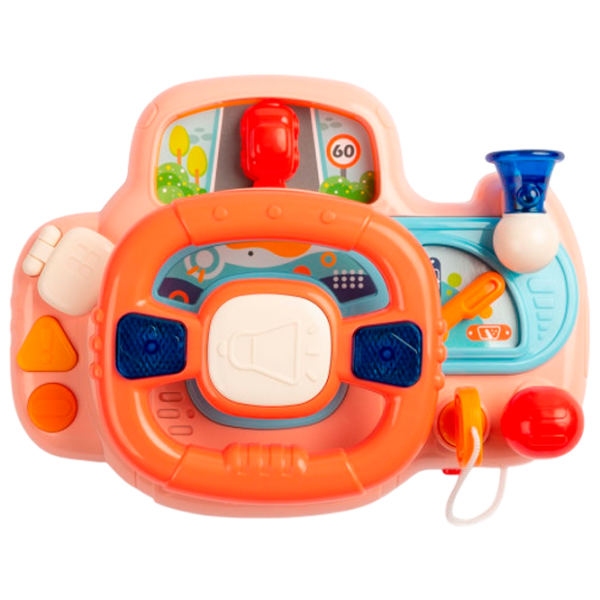 Jucărie interactivă Toyz Driver's Steering Wheel 9015 7962 Pink Pentru copii, 18+ luni photo 1