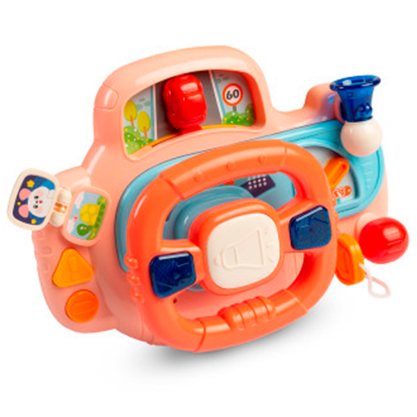 Jucărie interactivă Toyz Driver's Steering Wheel 9015 7962 Pink Pentru copii, 18+ luni photo 2