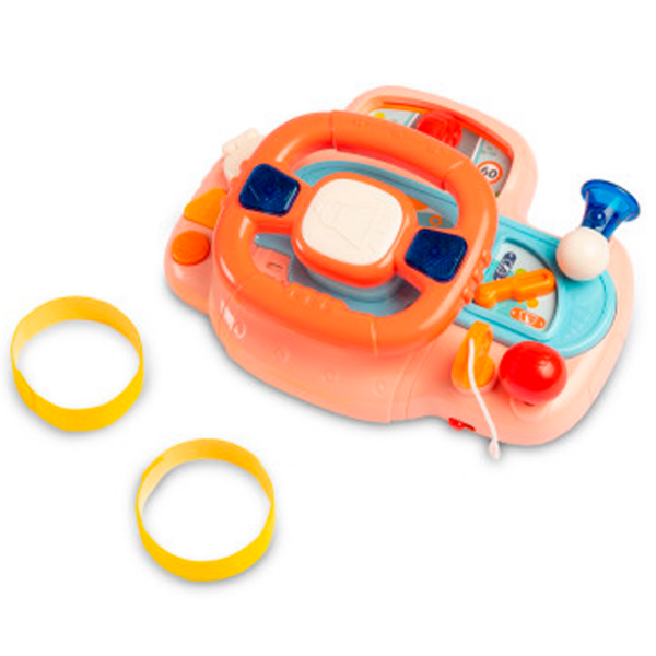Jucărie interactivă Toyz Driver's Steering Wheel 9015 7962 Pink Pentru copii, 18+ luni photo 4