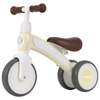 Bicicletă fără pedale Qplay Sweetie Beige Cream Metal / Pentru copii