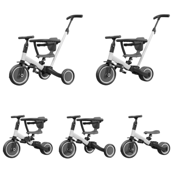 Triciclu Glamvers 5in1 Gray  Metal / Pentru copii photo 2