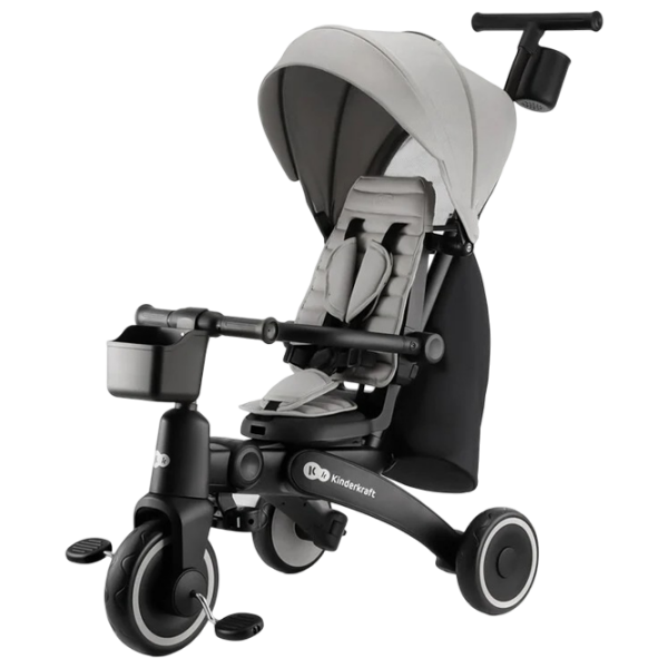 Triciclu KinderKraft Jazz 2 Gray  Metal / Pentru copii photo 1
