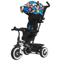 Triciclu KinderKraft Aston Black  Metal / Pentru copii
