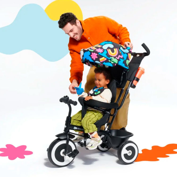 Triciclu KinderKraft Aston Black  Metal / Pentru copii photo 6
