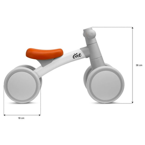 Bicicletă fără pedale Caretero Otto 7" Blue Gray Metal / Pentru copii photo 4