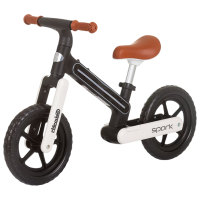 Bicicletă fără pedale Chipolino Spark 12" Black White Oțel / Pentru copii